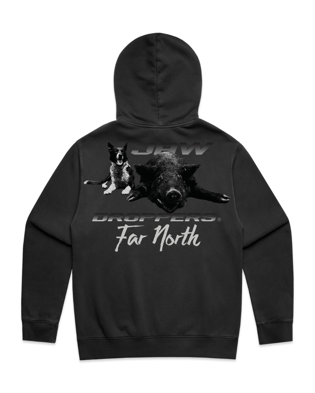 Far North Faded Hood – Charcoal Black