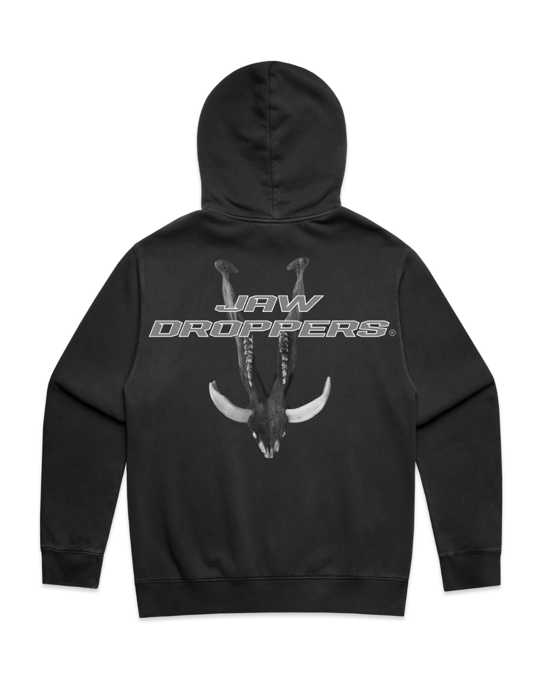 Jaw Droppers Faded Hood – Charcoal Black